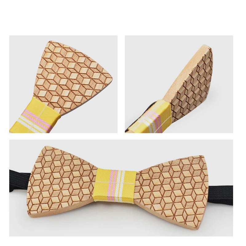 Новый ручной росписью деревянный галстук-бабочка галстук праздничный свадебный бизнес повседневный мужской и женский модный деревянный