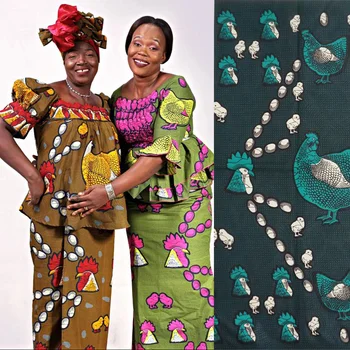 

2018 most beautiful wax best for Christmas polyester african wax fabric ghana wax print fabric tissu africain wax 6yards SW76