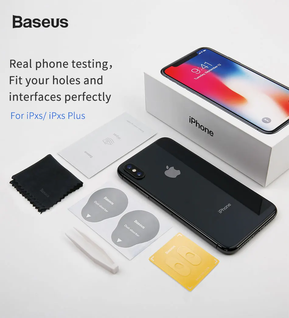 Защитная пленка из закаленного стекла для задней камеры Baseus для iPhone X S Xs Max