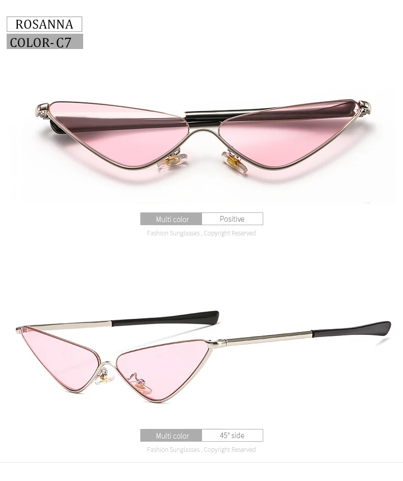 Модные металлические полуоправы кошачий глаз солнцезащитные очки женские брендовые дизайнерские цветные солнцезащитные очки светильник
