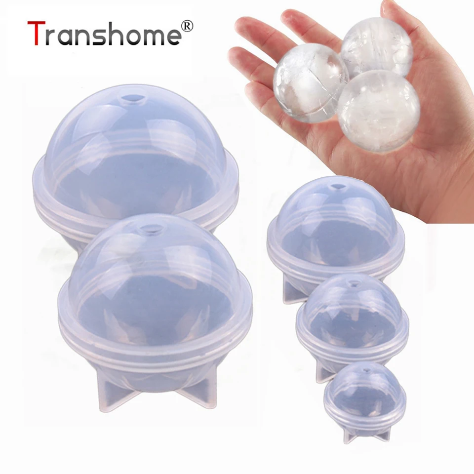 

Transhome Ice Ball Tray 2/3/4/5/6cm Silicone 3D Ice Cube Ball Maker Mold Whiskey Wine Cocktail Party Bar Accessories For Party