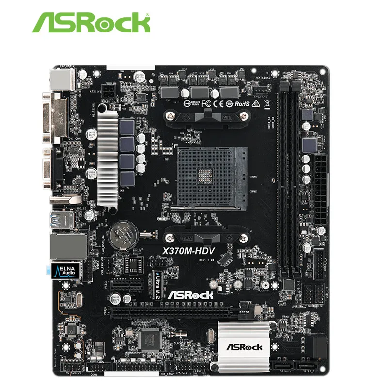 Полная новая технология ASRock X370M-HDV материнская плата Ruilong AMD X370/AM4 настольная материнская плата MATX