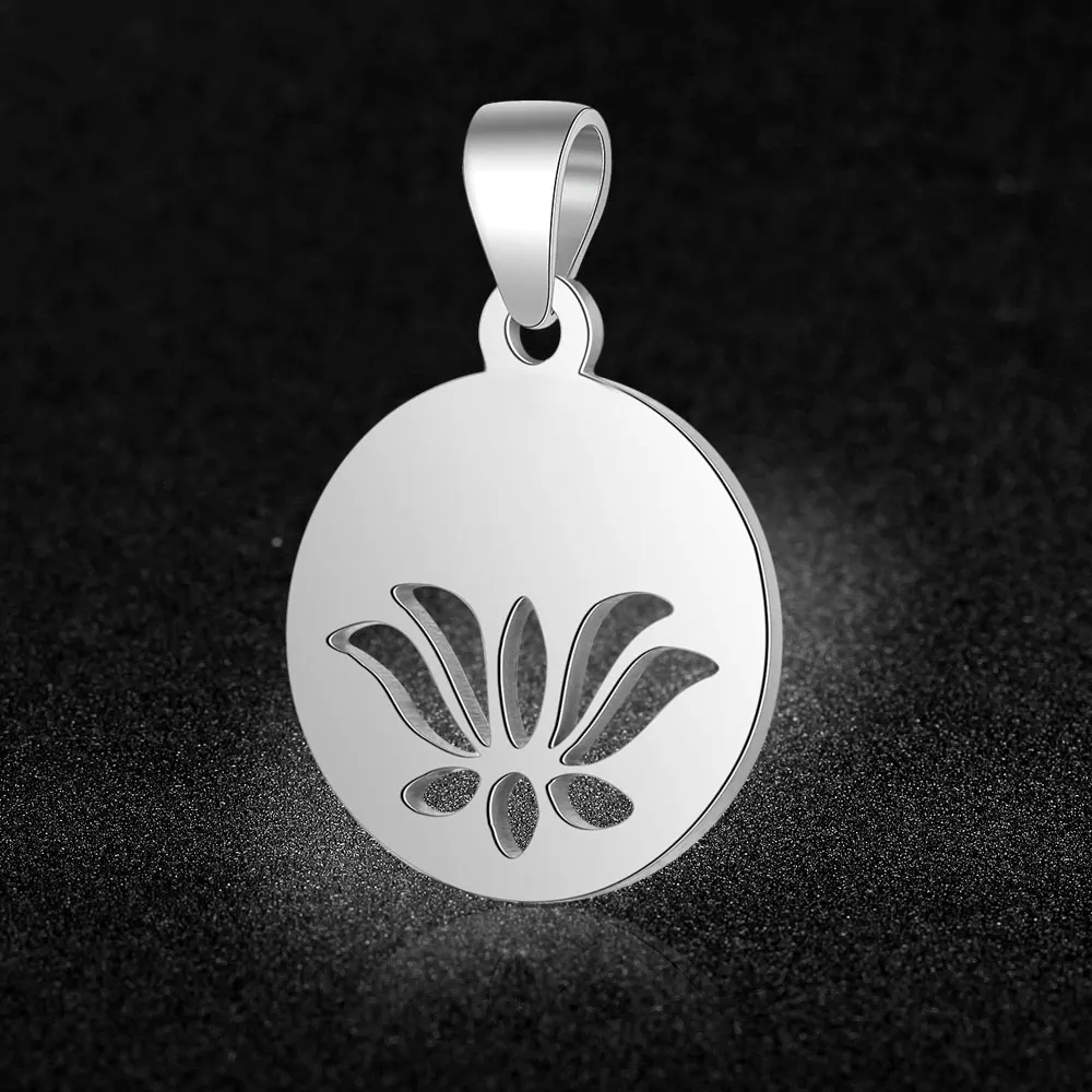 100% 925 Sterling Silver Charms Hollow Out Lotus Flower Charms Pendants For Making Necklace DIY Accessory Gifts