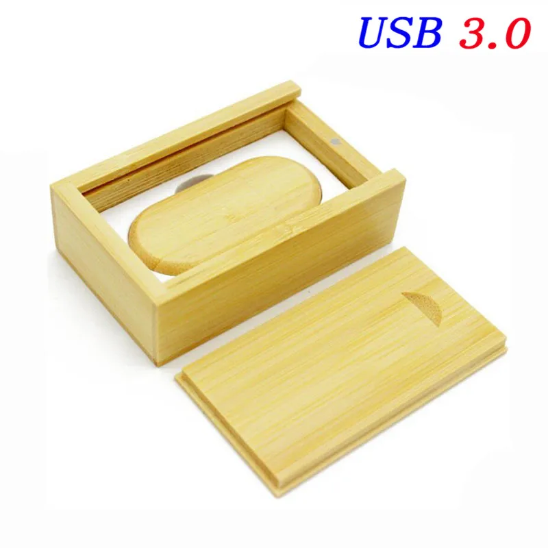 JASTER USB 3,0(5 шт. бесплатный логотип) кленовый Орех Деревянный usb+ коробка usb флеш-накопитель карта памяти Флешка 8 ГБ 16 ГБ 32 ГБ подарок - Цвет: Bamboo