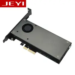 JEYI SK9 12 V + 3,3 V m.2 NVMe расширения адаптер NGFF к PCIE3.0 Вентилятор охлаждения SSD двойной Интерфейс SATA3 с вентилятором Алюминий крышка