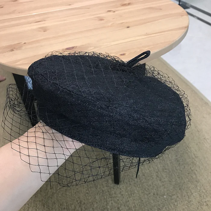 2018 Autumn And Winter Models Denim Beret Cap Mesh Mesh Wild Tide College Wind Street Shoot Fashion Hat ACD17 (3)