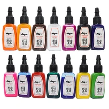 14 бутылок профессиональные чернила татуировки 15 мл 14 Цвет набор татуировки пигмент для микроблейдинга постоянный боди-арт косметика