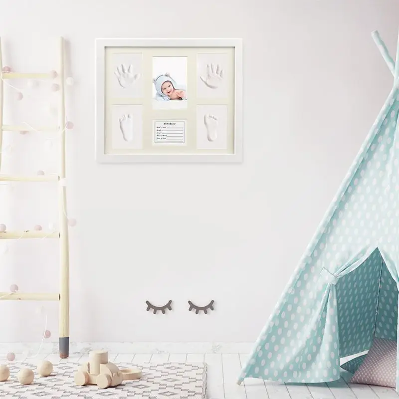 Детский душевой набор для памятного сувенира для родителей, детская ручная печать и комплект каркаса для декора стен или стола