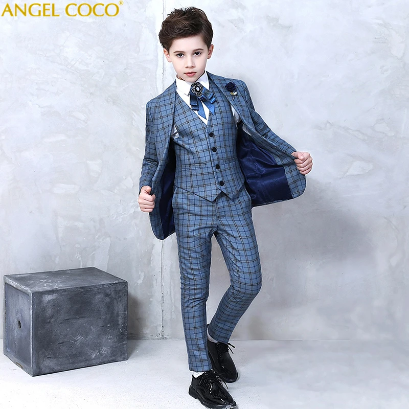 

Single-Breasted Suit Piano Competition Costume Children'S Evening Dress Suits & Blazers Boys Suits For Weddings Costume Garcon
