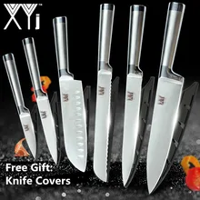 XYj набор кухонных ножей из нержавеющей стали, нож для очистки фруктов, сантоку, шеф-повара, Набор японских кухонных ножей для нарезки хлеба, аксессуары