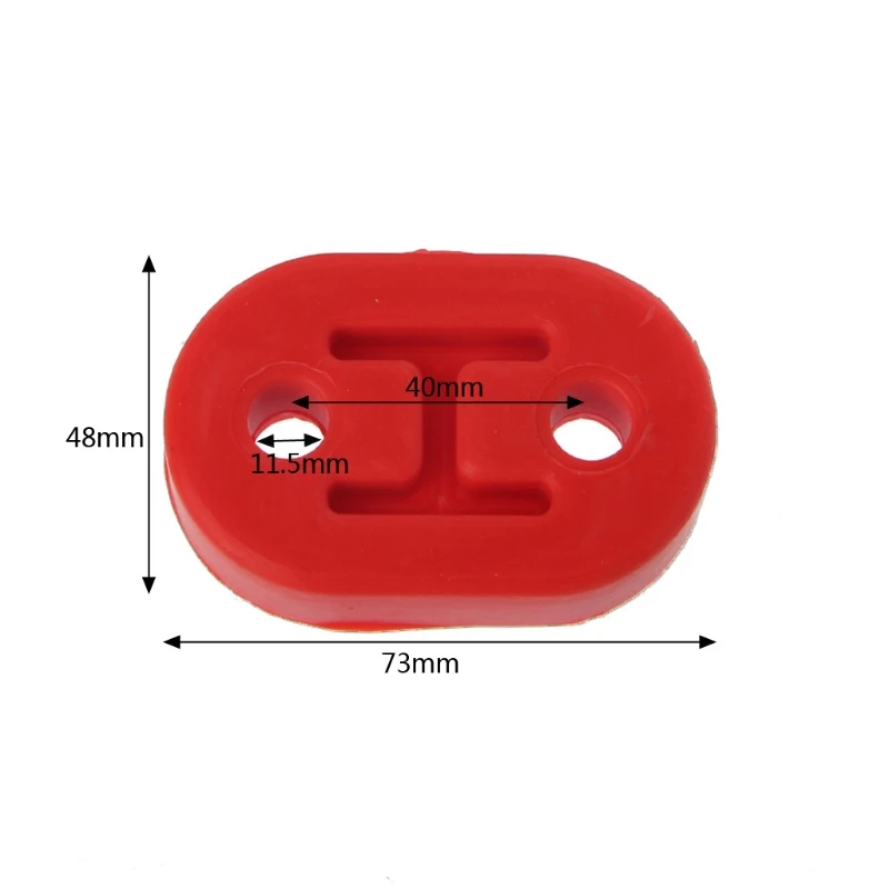 2x11,5 мм отверстие сверхмощная выхлопная вешалка втулка Поддержка 2 отверстия кронштейн резиновое Крепление красный