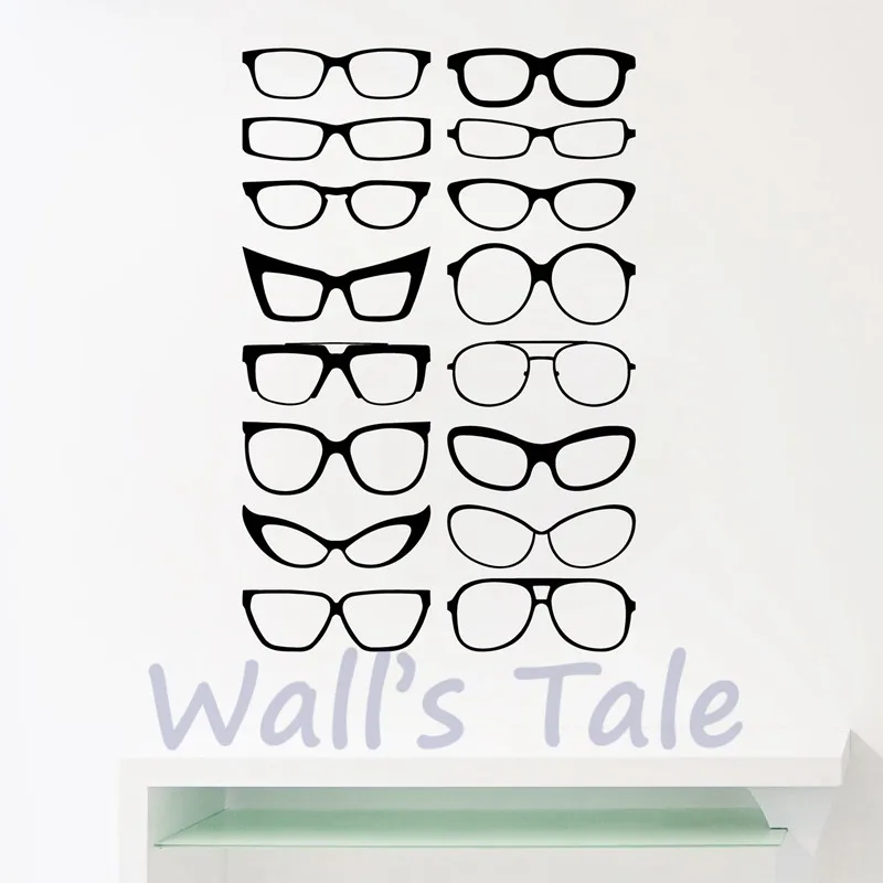 Glasses Vinyl Art Decal Optometrist Office Decor