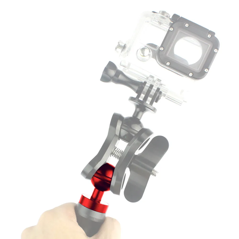 360 градусов вращения флэш-кронштейн горячий башмак Дайвинг заполняющий свет рука шаровая Головка для GOPRO HERO 6 5 4 камеры с 1/4 3/8 винтовым отверстием
