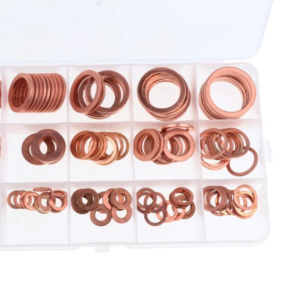 150Pcs Metal Copper Washers Sealing Assortment Set To Suit Sump Plugs