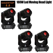 Цена со скидкой 4 упак TP-L680 180 Вт Tyanshine СИД Moving головной свет 3-гранит Поворотная Призма эффект мороза объектив охлажденный CE по ограничению на использование опасных материалов в производстве