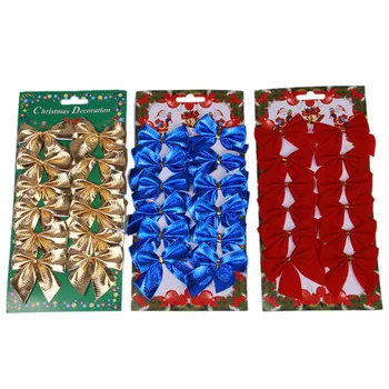 

Hot Christmas Flocking Bronzing Bow Tie Decorations For Home Natal Pendant Tree Decorations Christmas Flocking Bronzing Bow Tie