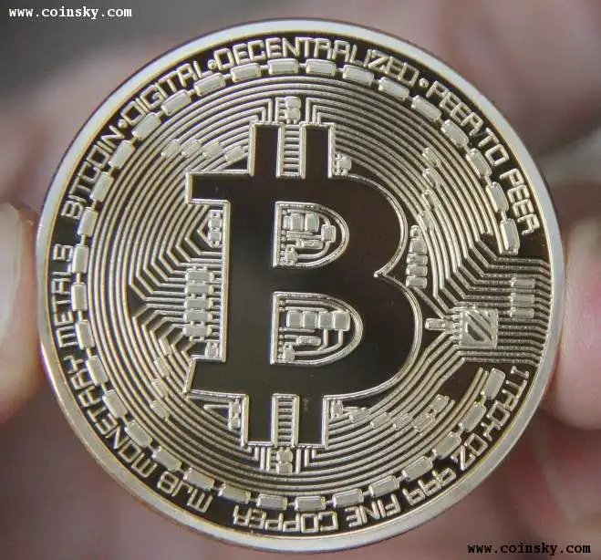 

Gold Plated Bitcoin Coin Collectible Art Collection Gift Physical commemorative Casascius Bit BTC Metal Antique Imitation