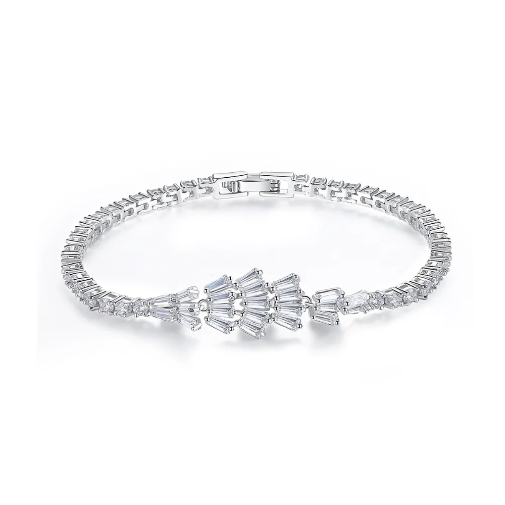 

Fashion Silmple AAA Cubic Zirconia Crystal Bracelet&Bangle for Women Girl charm Party Wedding Jewelry Christmas Gift