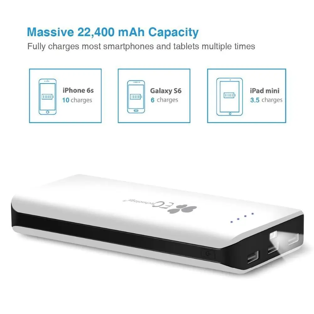 18650 power Bank EC technology bank 20000 мАч портативное зарядное устройство высокой емкости
