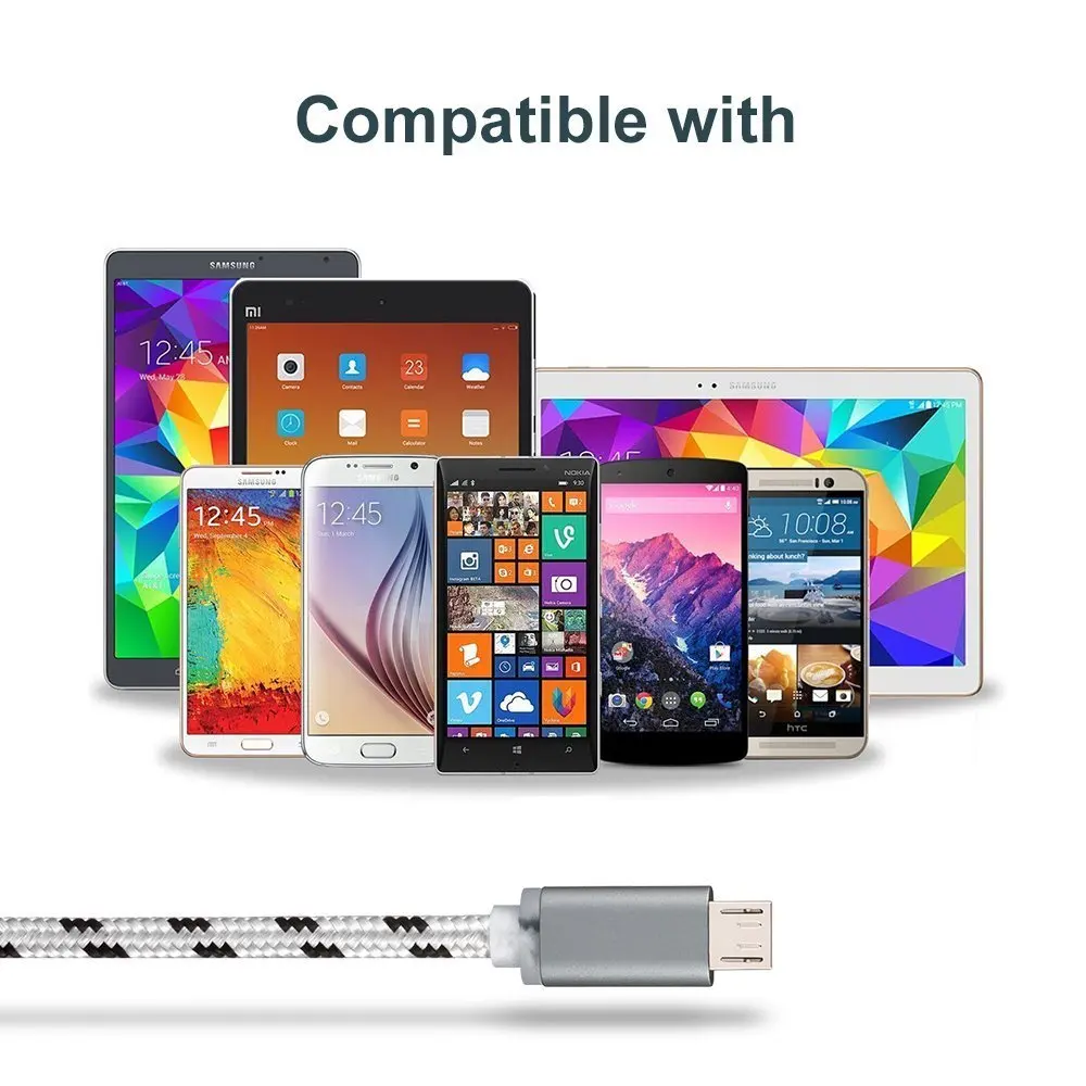 Кабель Micro USB 2/3 м для зарядки провод Android шнур аккумуляторов телефонный кабель