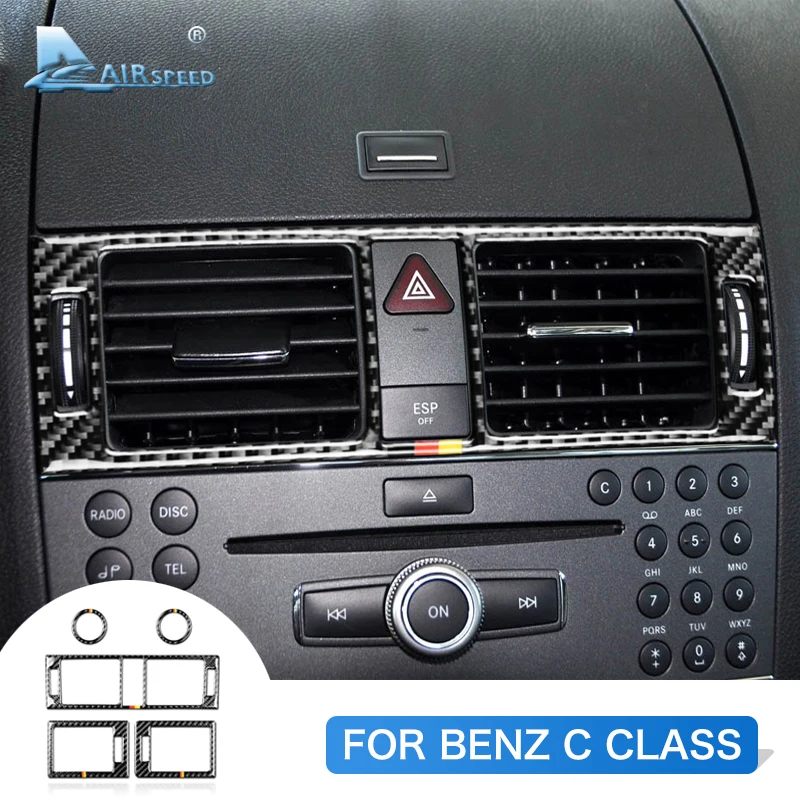 

Airspeed for Mercedes Benz W204 Accessories W204 Mercedes Benz Sticker W204 Carbon Fiber Interior Air Conditioning Outlet Frame