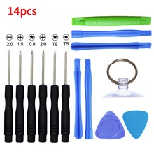 Etmakit Горячая 14 в 1 инструменты открытия отвертка ремонт Мобильный телефон демонтаж Набор для iPhone для samsung ручной инструмент набор
