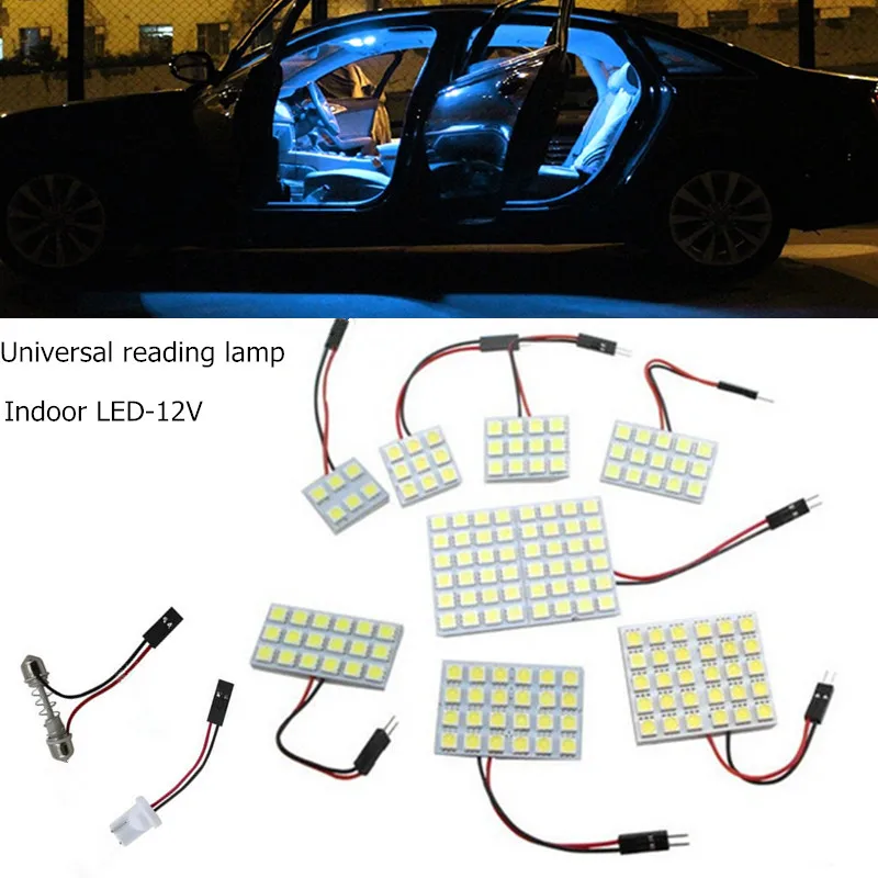 1 шт. белый, красный, синий T10 24 Smd Светодиодная панель авто интерьер чтения Карта Лампа светильник купол фестон BA9S 3 адаптер DC 12 В