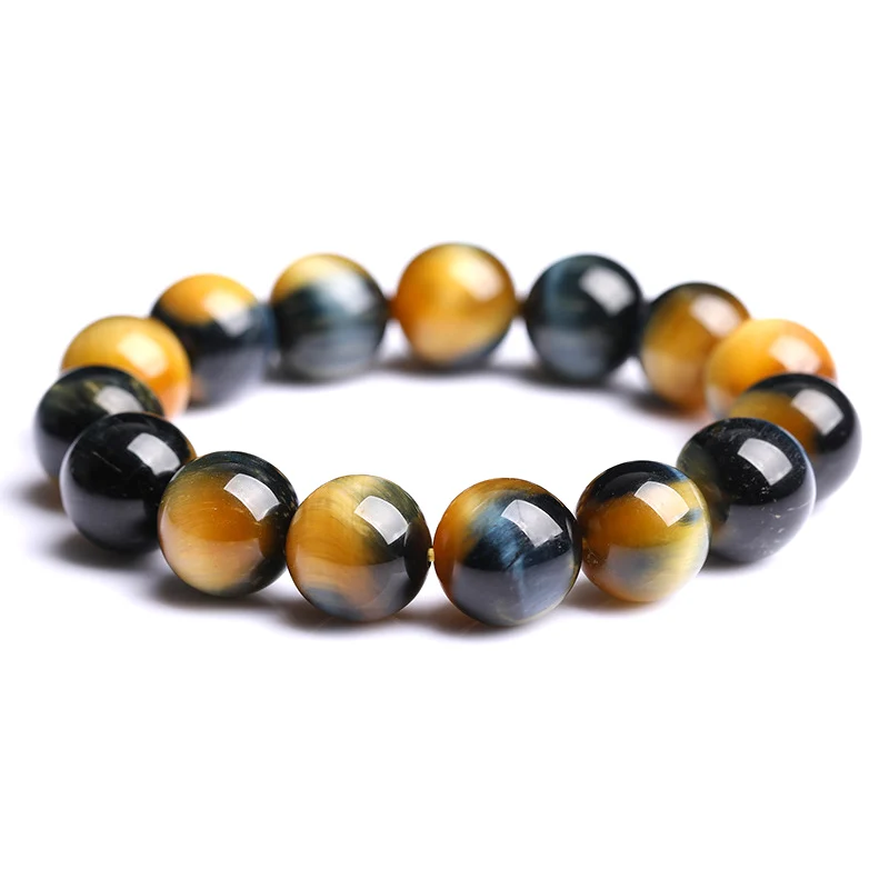 

Natural Tiger Eye Bracelet 8-16mm Beads Jewelry For Men Women Real Natural Stone Feng Shui Crystals Bracelets Blue Yellow Red