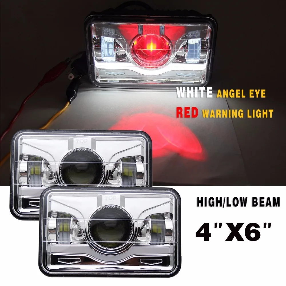 LED HID Cree Light Bulbs Crystal Clear Sealed Beam Headlamp Headlight 4x6 inches