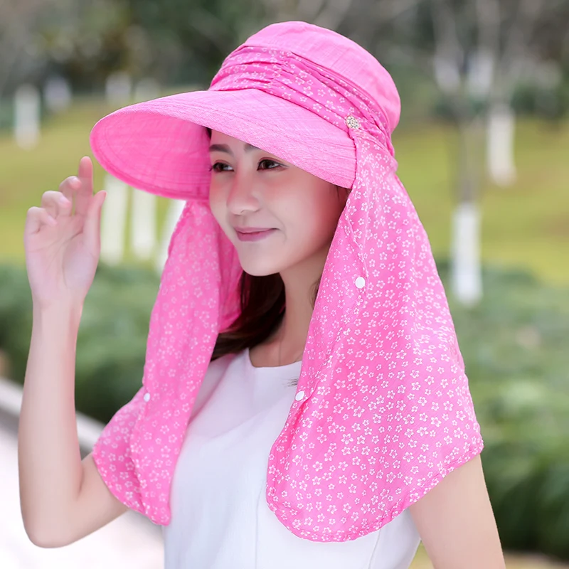 Buy 2 uses women summer sun hat thin cotton female