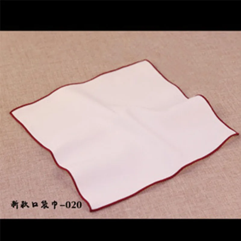 Mantieqingway Solid Color White Handkerchief for Men s Formal Business Chest Towel Hanky Cotton Wedding Hankies Pocket Square