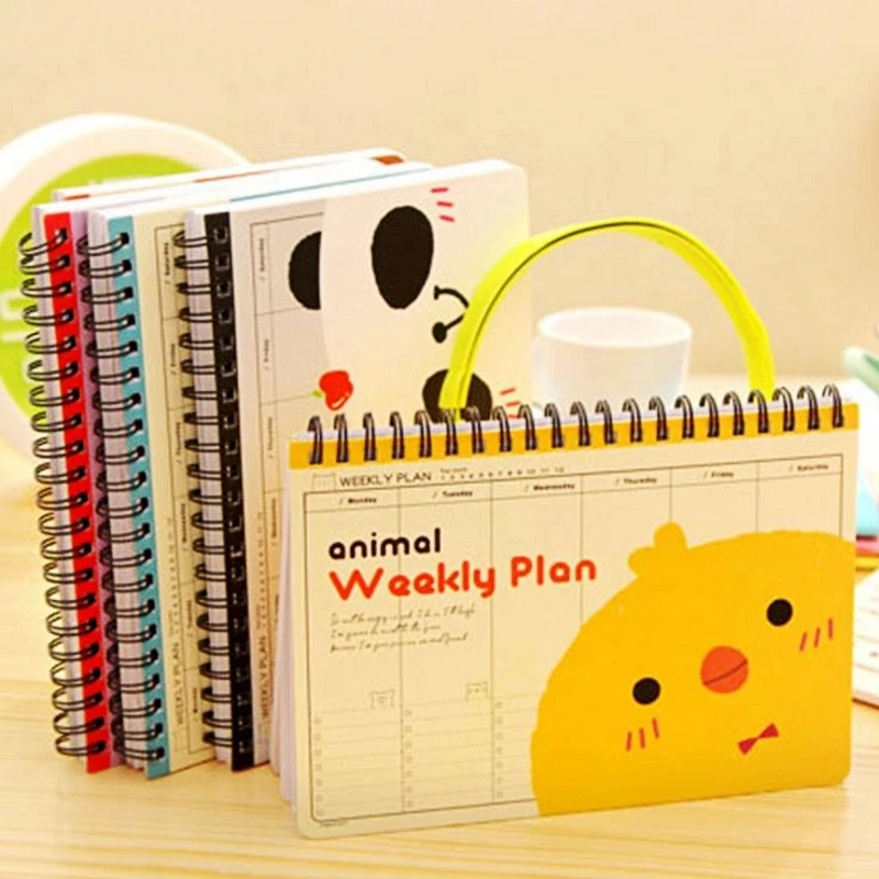 

11.11 Clearance Sale Lindo Cute Kawaii Animal Weekly Planner Organizer Schedule Daily Plan Coil Notebook Notepad Agenda Caderno