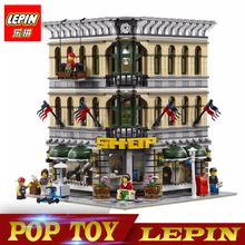 Новый Лепин 15005 2232 шт. Сити Гранд emporium Модель Строительство Блоки веселые развивающие кирпич Игрушечные лошадки Совместимость legoed 10211