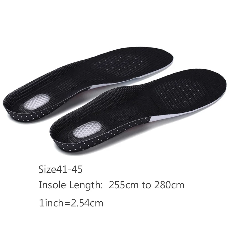 USHINE Free Size Unisex Orthotic Arch Support Sport Shoe Pad Sport Running Gel Insoles Insert Cushion for Men Women