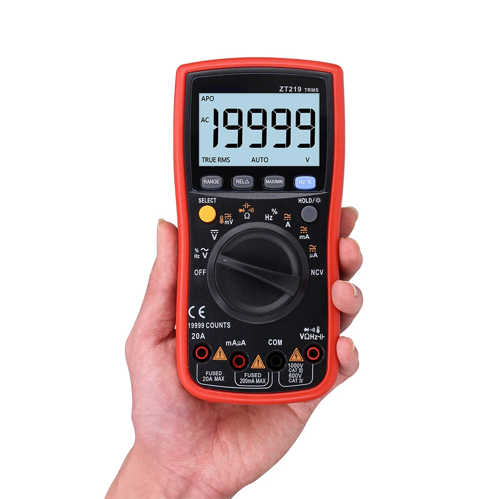 

ZT219 19999 Word Digital Multimeter Automatic Range High Precision Backlit Display Digital Multimeter