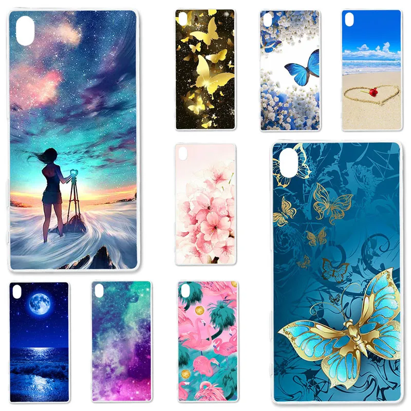 

TPU Cases For SONY Xperia X Case Silicone Floral Painted Bumper For Sony Xperia X Dual F5122 F5121 5.0 inch Phone Cover