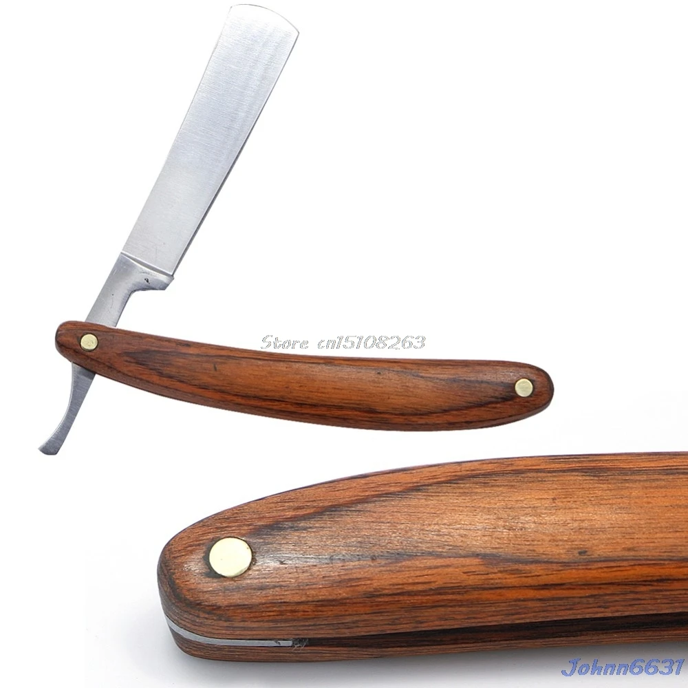 Горячие Нержавеющая сталь прямой край Для мужчин Бритвы лезвия Парикмахерская складной бритья Ножи # y207e # Лидер продаж