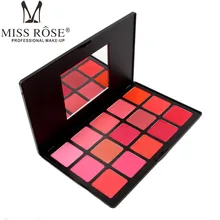 

Free Shipping 15Colors Pro Blush Palette Cheek Makeup Red Blush Natural Mineral Blusher Rose pink Powder palette benifit makeup
