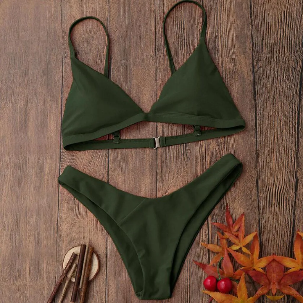 

Alluring Women Swimwear 2019 Swimsuit Set High Waist Bathing Suit Bandage Push-Up Padded Bra Professional Sexy Swimwear Biquini