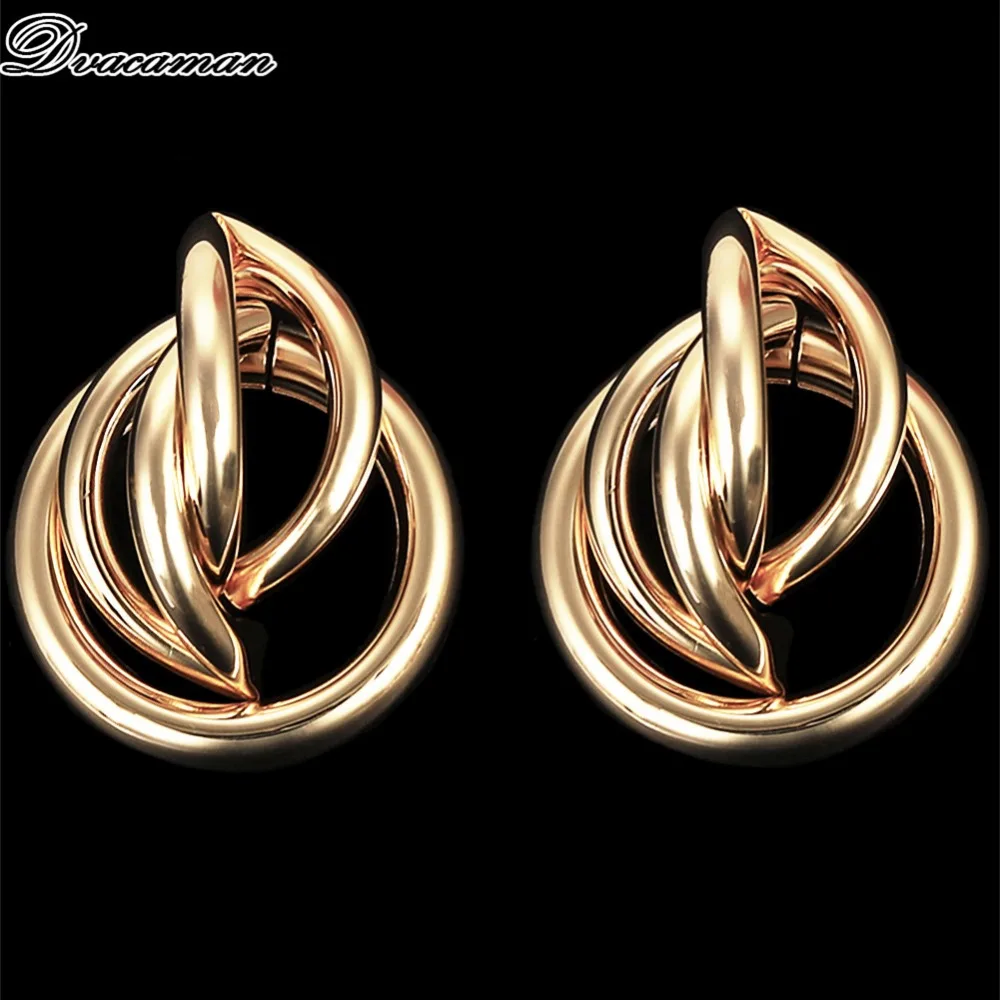 

Dvacaman Big Geometric Metal Drop Earrings for Women 2019 Trendy Maxi Hanging Statement Earrings Party Accessory Jewelry Bijoux