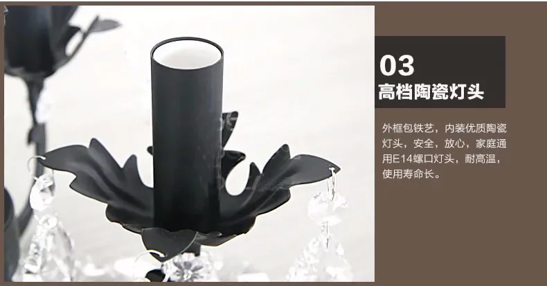 Cheap American Village industrial loft style retro iron crystal  Birdcage pendant lamp D35*H60CM 7