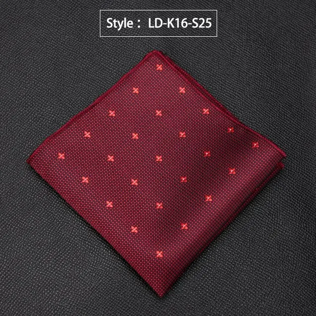 LD-K16-S25 Мужской носовой платок, роскошный жаккардовый галстук для мужчин, подарки, Пейсли, карманное квадратное полотенце, Hankies, модные аксессуары для формального платья, галстук - Цвет: LD-K16-S25