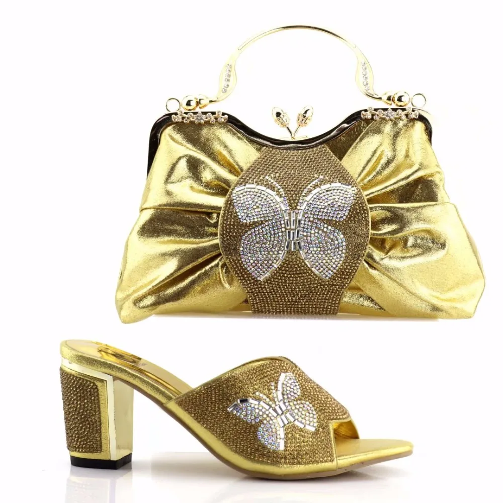 

Gold Color Italian Shoes With Matching Bags Shoes And Bags To Match African Shoe And Bag Set Matching Shoes And Bags party