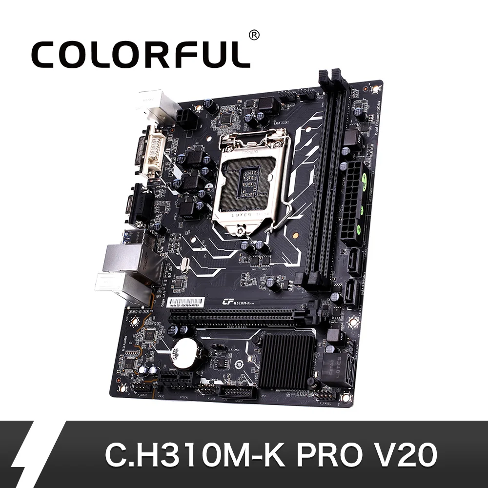 

Colorful Game Motherboard Mainboard Systemboard for Intel LGA 1151 DDR4 SATA3.0 6Gb/s mATX PCI-E 3.0 Expansion Slot for Desktop