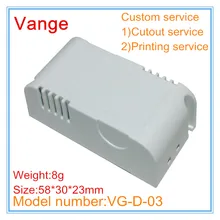 50 шт./лот литья корпуса коробки 58*30*23 мм IP54 огнеупорный ПК пластиковые корпусы для устройств "сделай сам" для светодиодного модуля