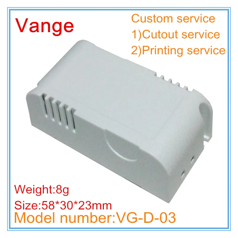 50pcs/lot molding shell box 58*30*23mm IP54 fireproof PC plastic instrument housing diy for led drive module | Обустройство дома