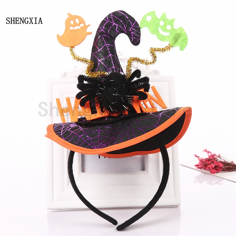 Новые шляпы паука на Хэллоуин праздничные вечерние шляпы ведьмы реквизит призрачная летучая мышь головной убор Заводской магазин