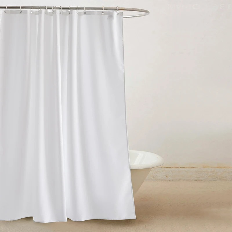 YUN YANG Simple Shower Curtain With Hooks White Walf Checks Bathroom
