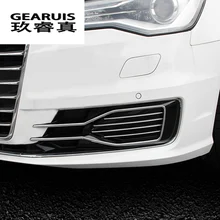 Proiettori fendinebbia anteriori auto copre Adesivi griglia doghe nebbia dell’automobile luci decorative strisce Car styling per Audi A6 C7 auto accessori