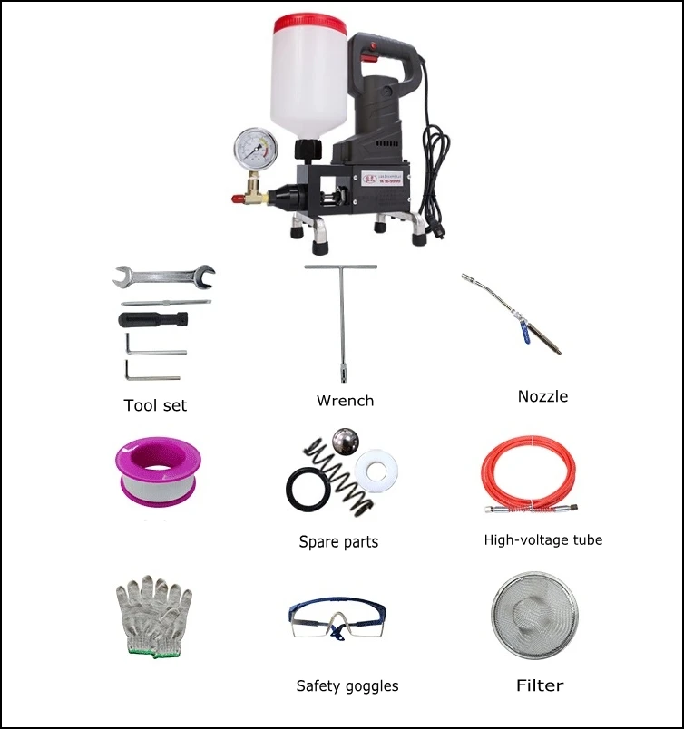 Затирка машина Затирка инжекторный насос высокого давления герметичная машина водонепроницаемый ремонт трещин